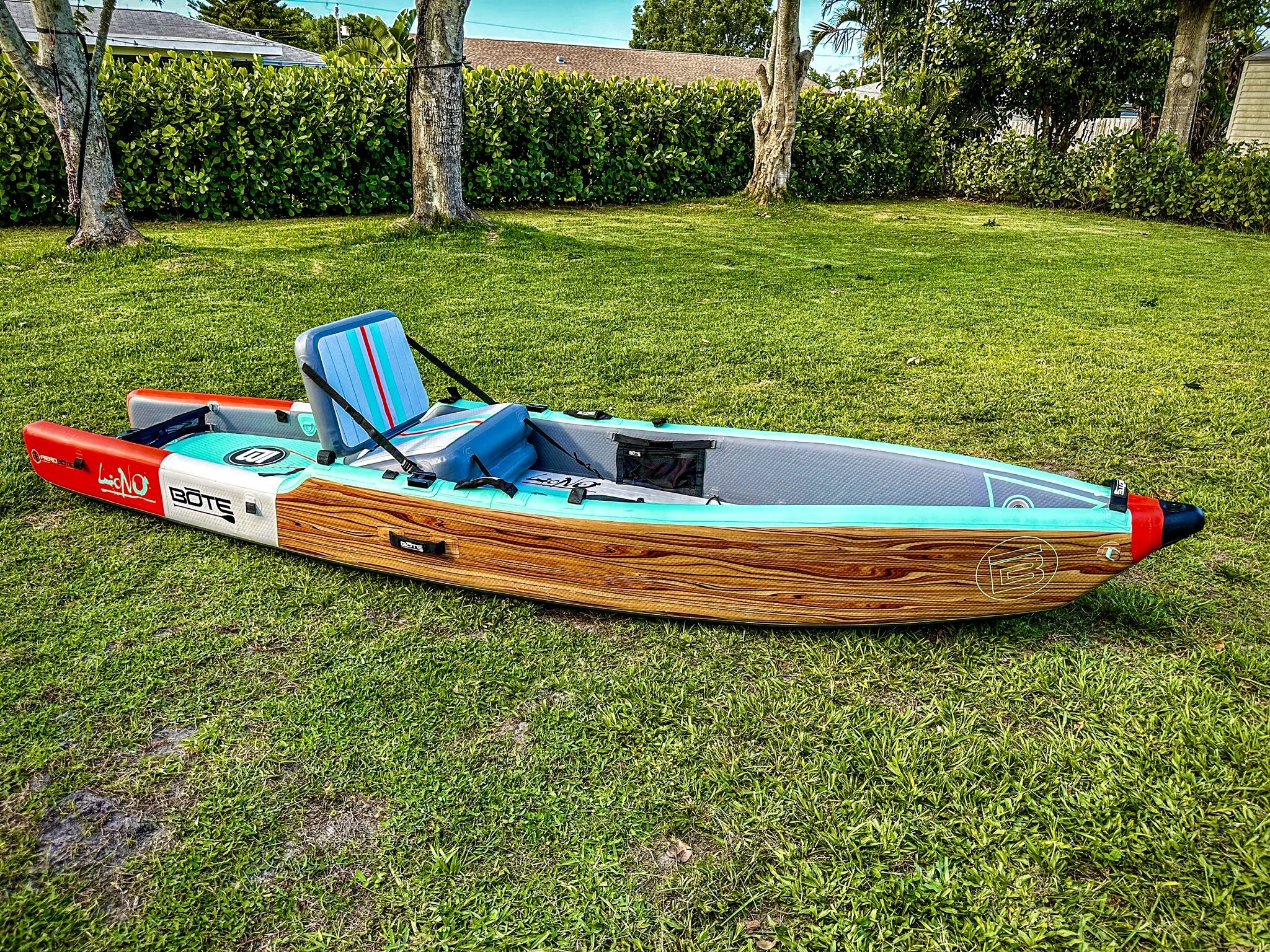 Bote LONO Aero 12′6″ Classic Cypress Inflatable Kayak for Sale in Port
