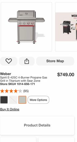 Weber Spirit E-425C 4-Burner Propane Gas Grill