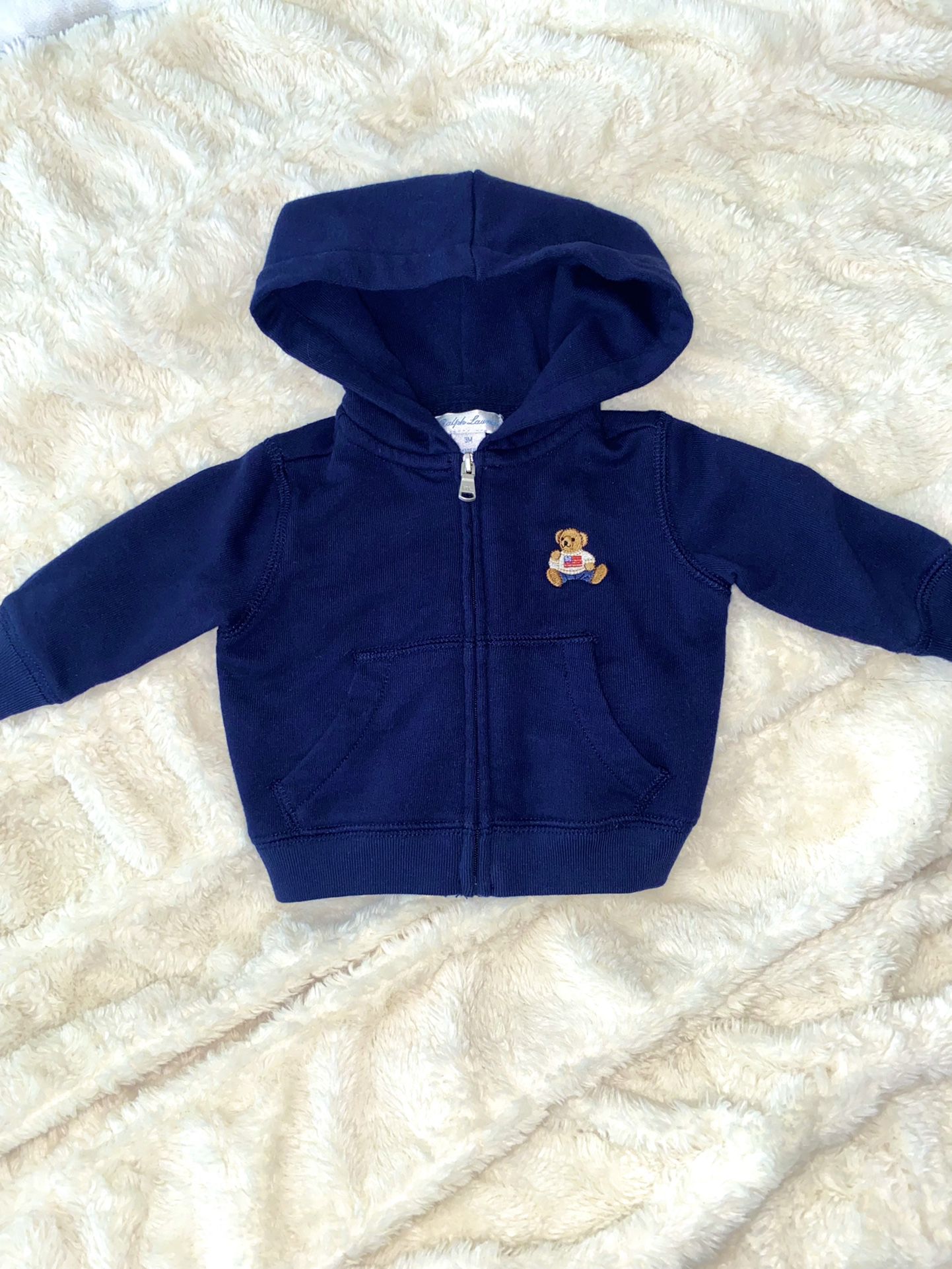 Ralph Lauren Baby Fleece Zip Up Jacket- Size 3 Months