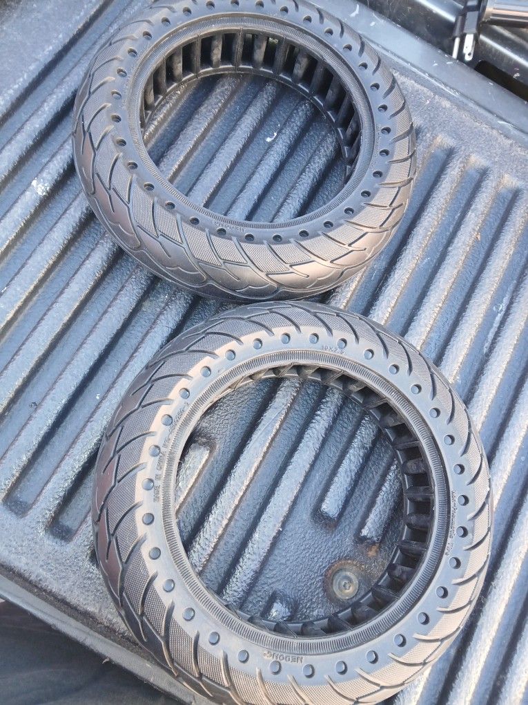 2-Pack Non-Pneumatic Tires 10 x 2.125 Solid Tires for Electric Scooters
