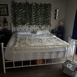 Wayfair metal king sized white frame