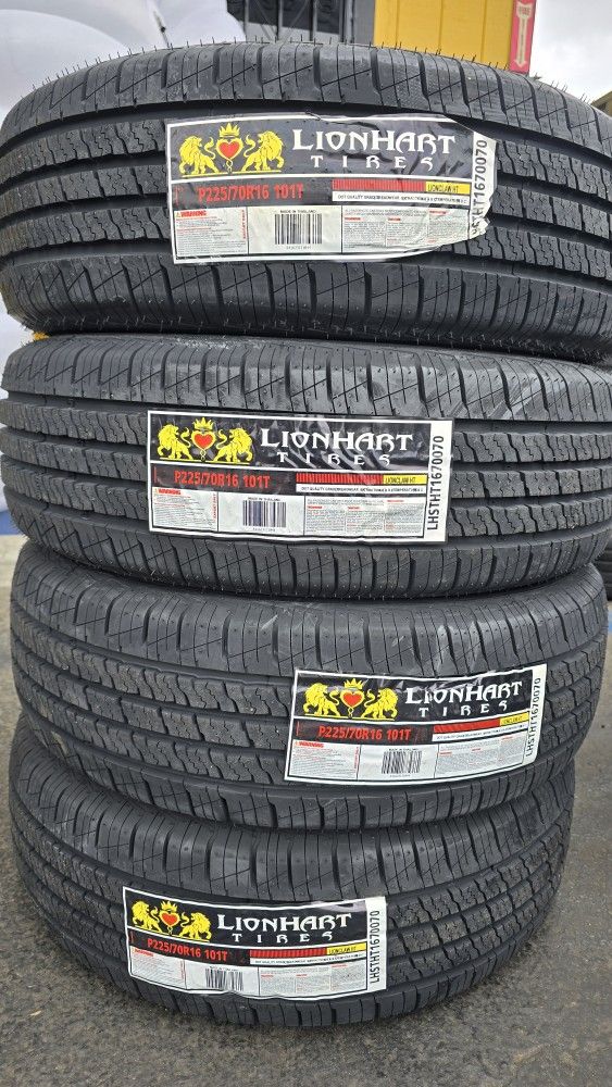 4 NEW TIRES 225/70/16 LION HART LIONCLAWN HT 50 k Miles Warranty $420Cash Price π π FREE INSTALLATION π π