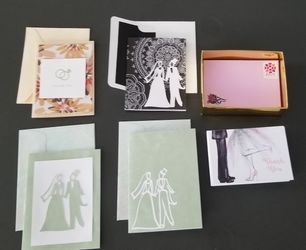 20 Wedding Thank You Cards Pre-stamped