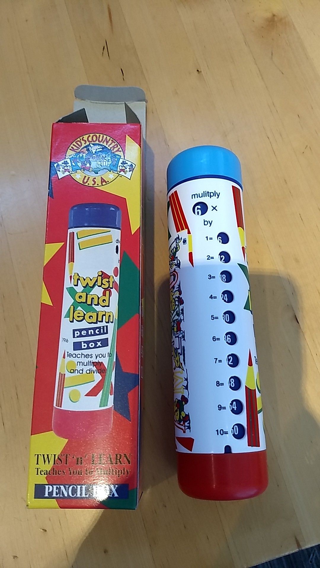 Math tool Twist and learn pencil box teach kid multiply and divide. New