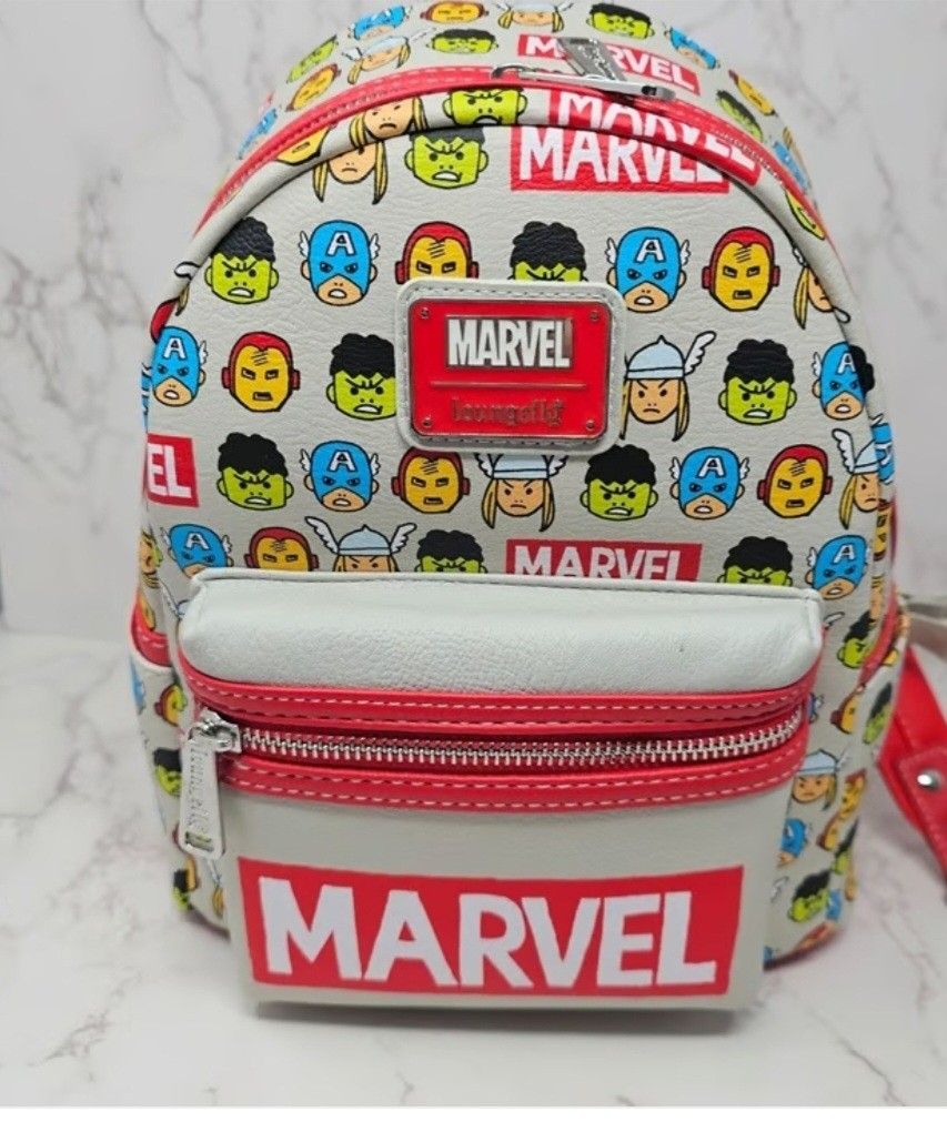 avengers chibi print mini backpack Marvel  Backpack LA a matching themed lining Buy Your Avengers Loungefly Backpack