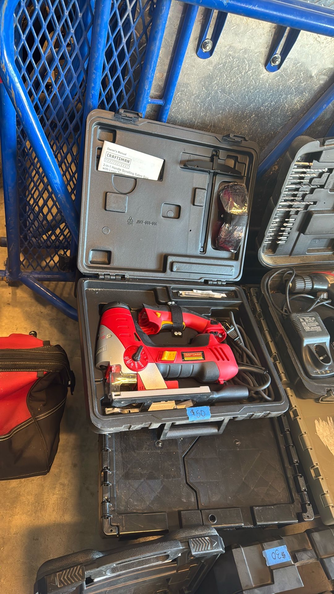 2-in-1 Handle Scrolling Sabre Saw With Laser Trac