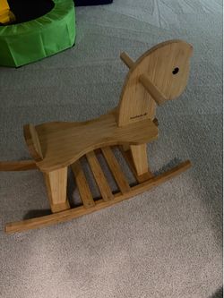 Wooden rocking horse