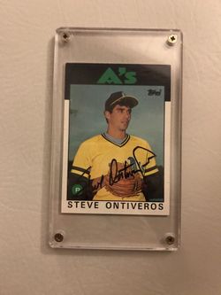 Autographed Steve Ontiveros baseball card