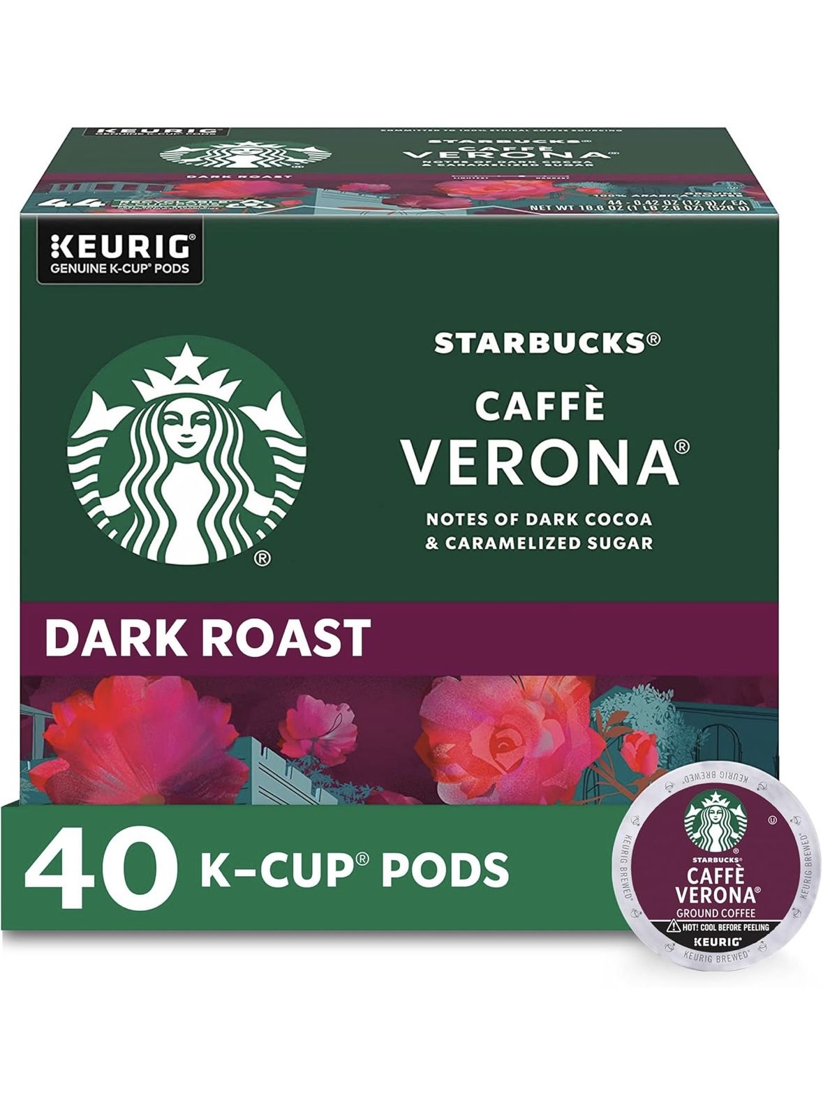 40 Starbucks Caffè Verona Blend Keurig K-Cups