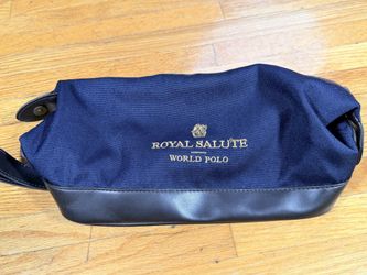 Royal Salute World Polo Navy Blue Travel Toiletry Dopp Bag Whisky Promotional