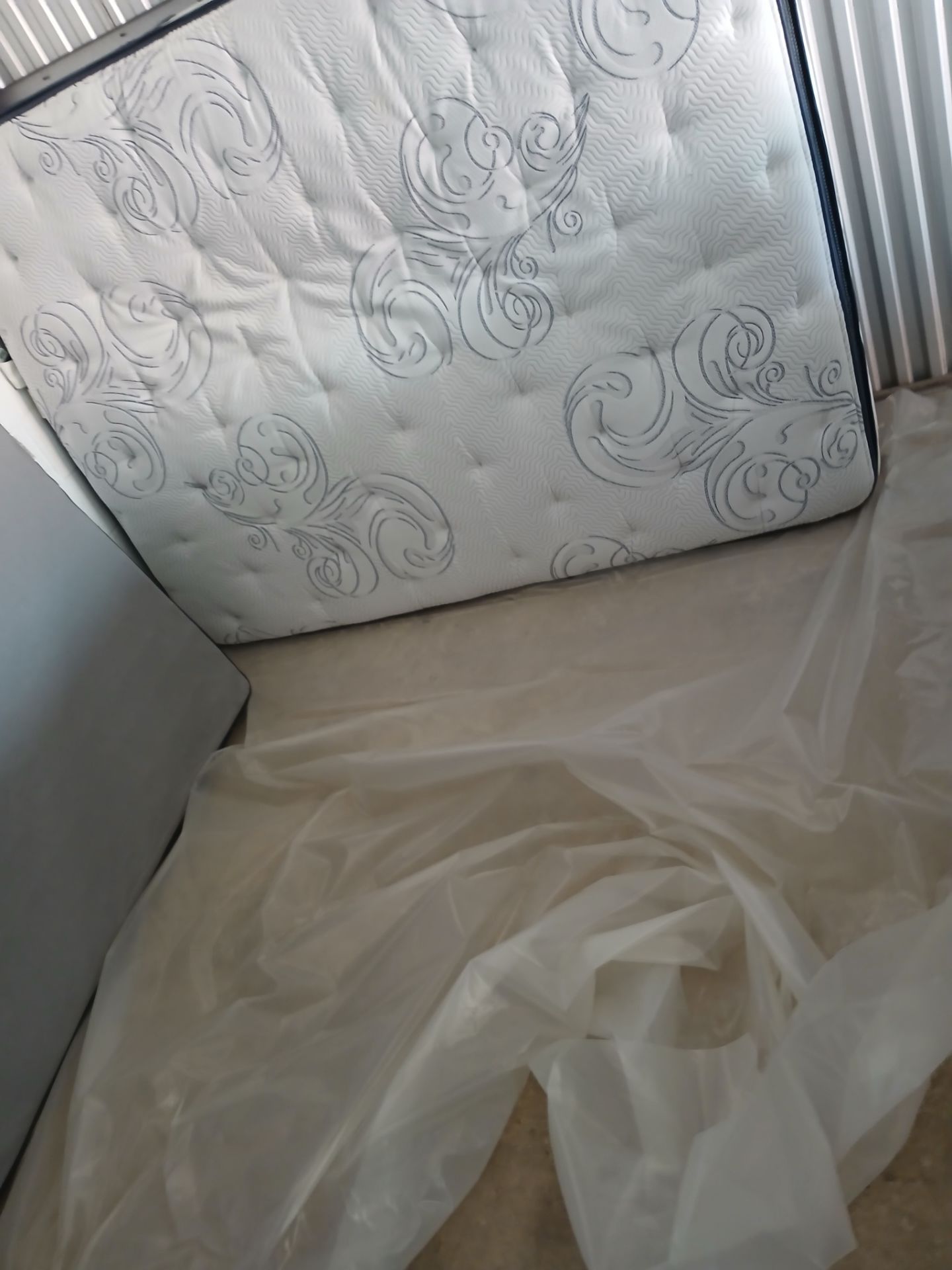 Queen size mattress and box spring.
