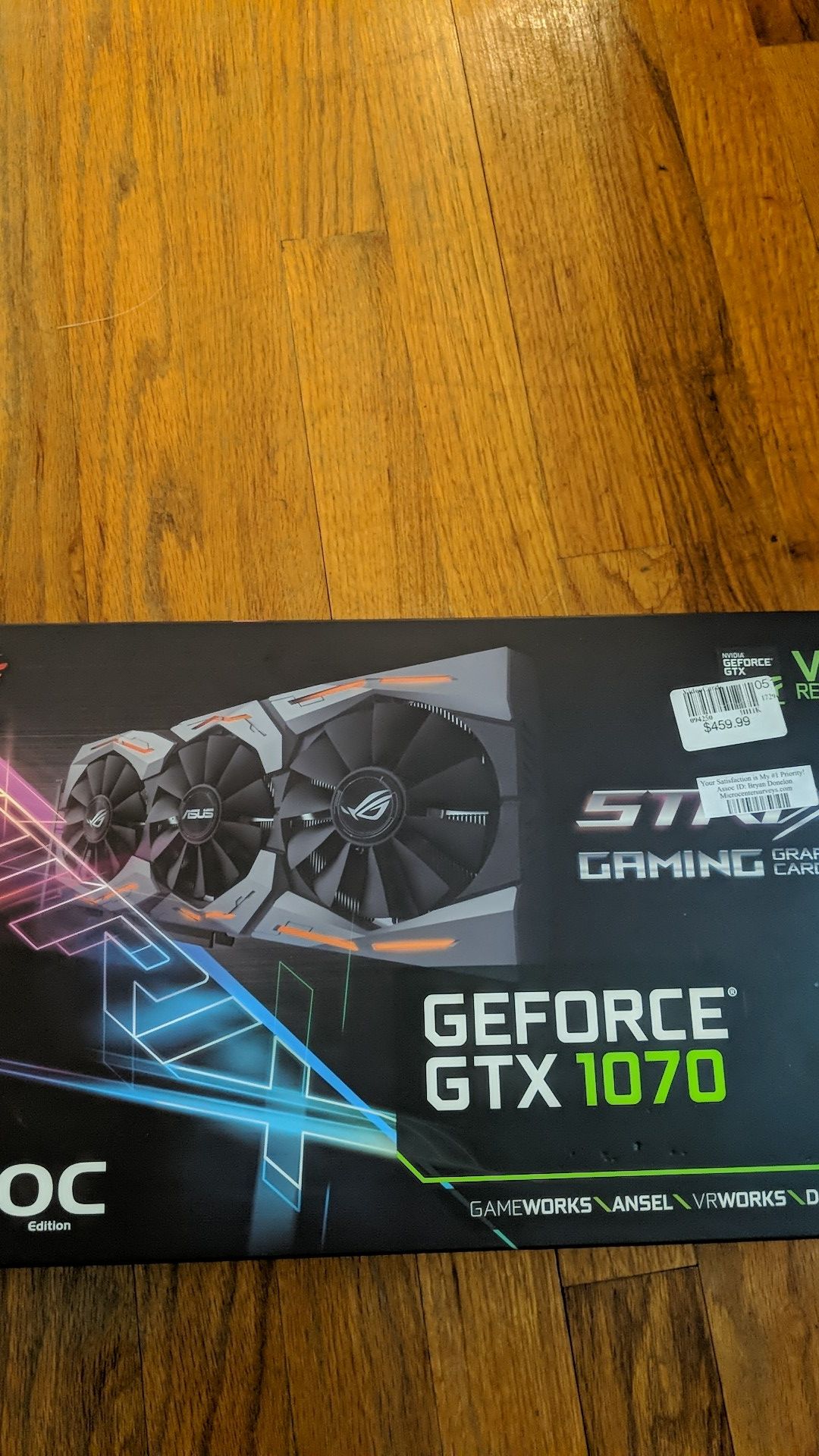 ASUS GTX1070 ROG STRIX 8GB GDDR5 VRAM Graphics Card