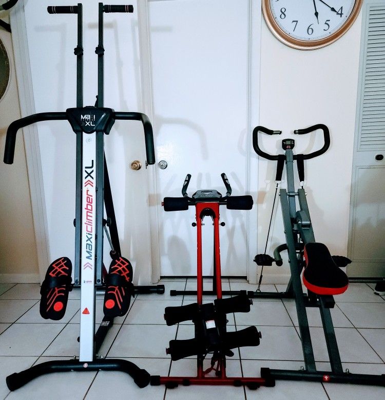 MAXICLIMBER XL, SIDESHAPER PRO & ROW -N-RIDE PRO SUNNY STRENGHT SQUAT ASSIST TRAINER