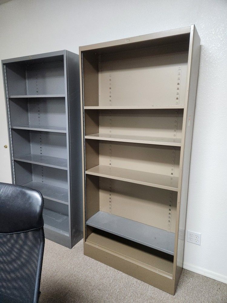 Metal Bookcases Or Storage Shelves