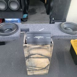 UNAS BOCINAS SKAR AUDIO Y AMPLIFIER 