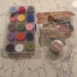 Ganssia 7/8 Buttons (90 Buttons) & Waxed Cotton Cord