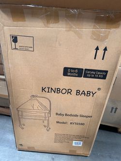Baby Bedside Sleeper Bassinet with 6 Wheels White - 39.3in x 22in x 31.5in/50.7in