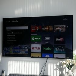TCL 55" Smart Tv + Wall Mount, Like New!!! 
