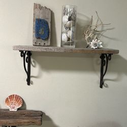 Driftwood shelves