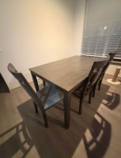 60" Kitchen Dining W/bench + Side Chair Set For 5