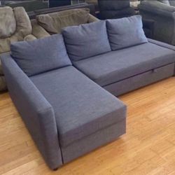 Ikea Frighten Gray Sleeper Sectional(Free Delivery)