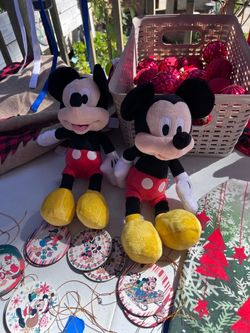 2 small Mickey Mouse plushy