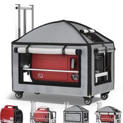 Portable Generator Cart with Cover for HD-iPower Champion 1000w - 2500w Portable Generators, Gray Cover