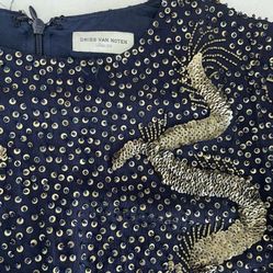 Dries Van Noten Vintage Blouse Sequin Crystal Embellished. Size 34