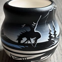 Handmade Navajo Pottery Cedar Mesa Signed By Artist