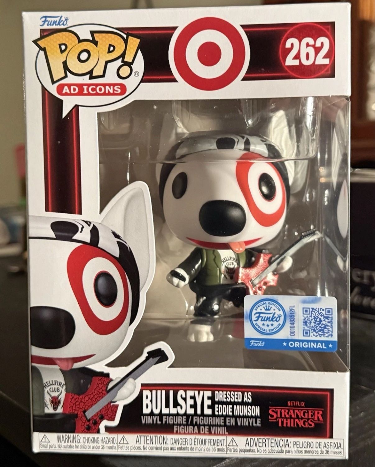 Target dog dressed as eddie munson funko pop