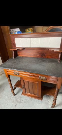 antique desk with storage