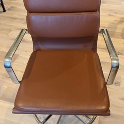 Modern Brown Leather Office Chair