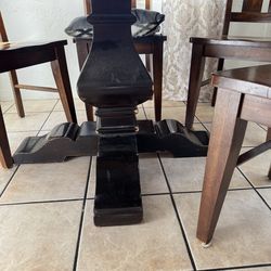 Table and four chairs