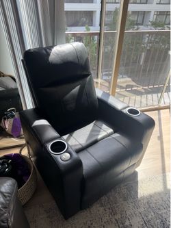 Full Black Recliner Chair