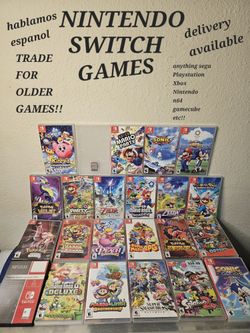 NINTENDO SWITCH GAMES SELL OR TRADE