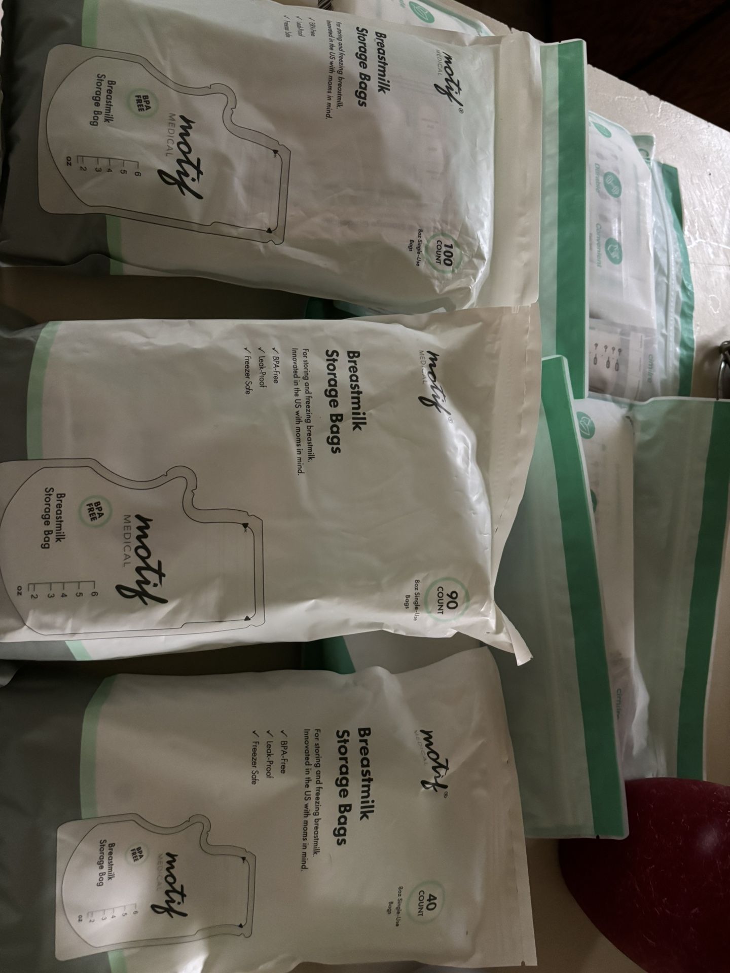 7 Bags Of Storage Milk Bags