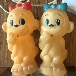 vintage Soviet-era rubber squeaky toys Baby Monkey Soft Toy Squeaky 