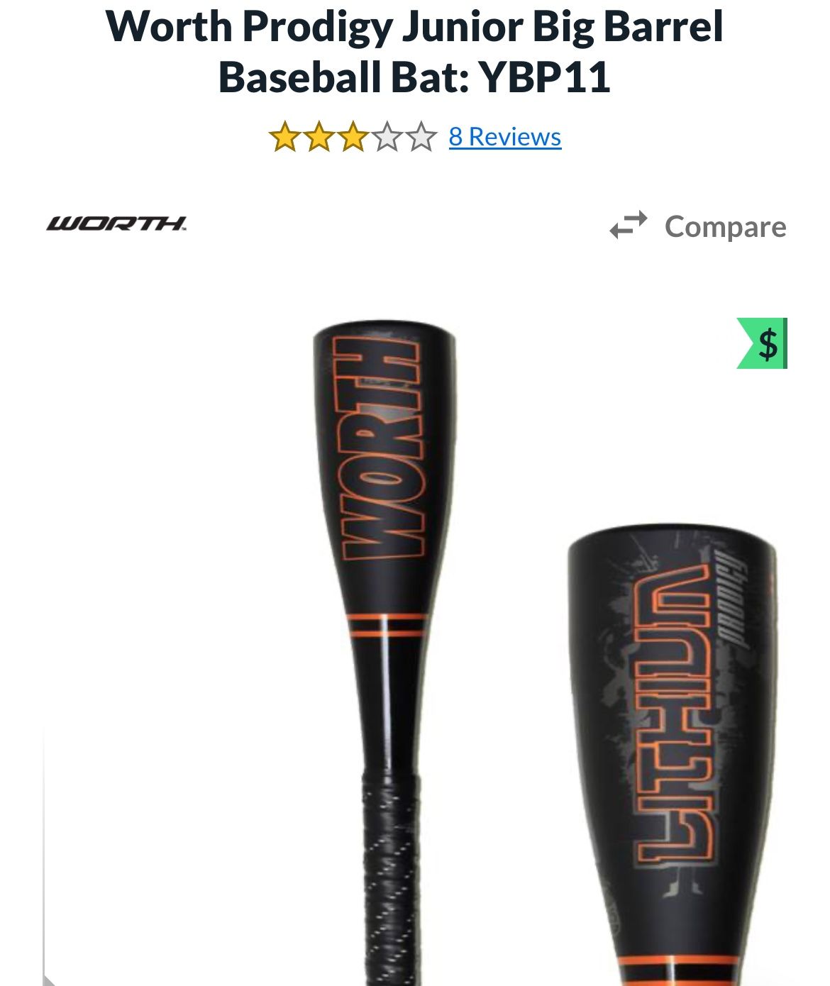 Worth Prodigy Bat