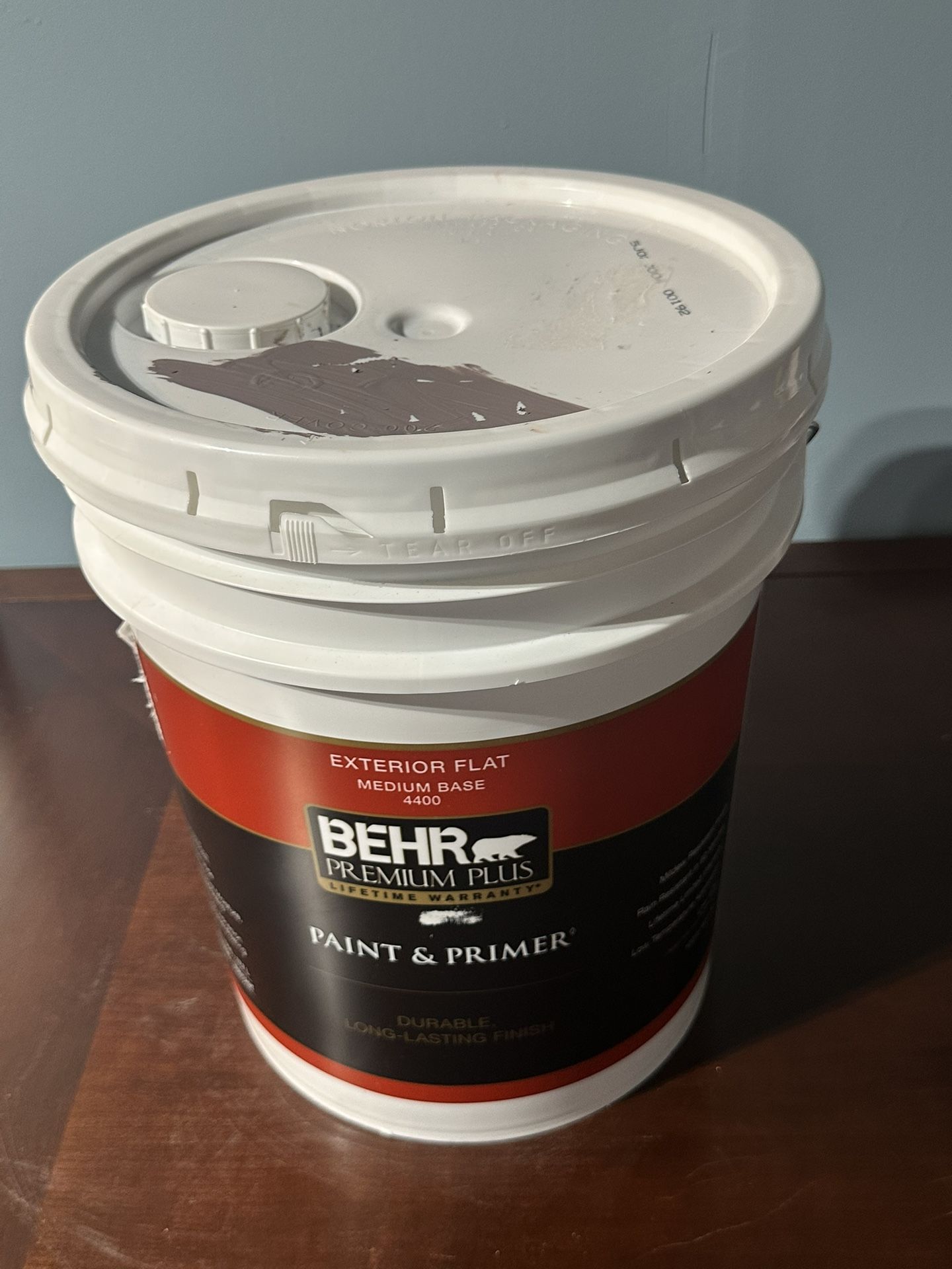 Behr Premium PLUSal. Medium Base Flat Exterior Paint & Primer Purple Violet Grey Color