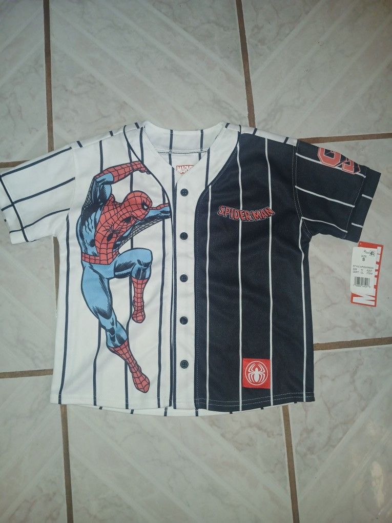 New Boys Size Small Spider Man Jersey