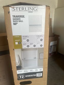 Traverse 60 in. W x 72.25 in. H Direct-to-Stud Shower Back and End Wall