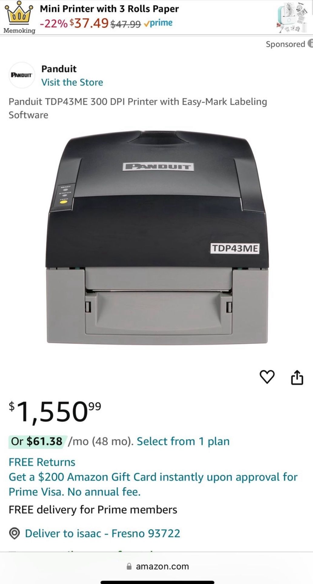 Panduit Thermal Label Printer 