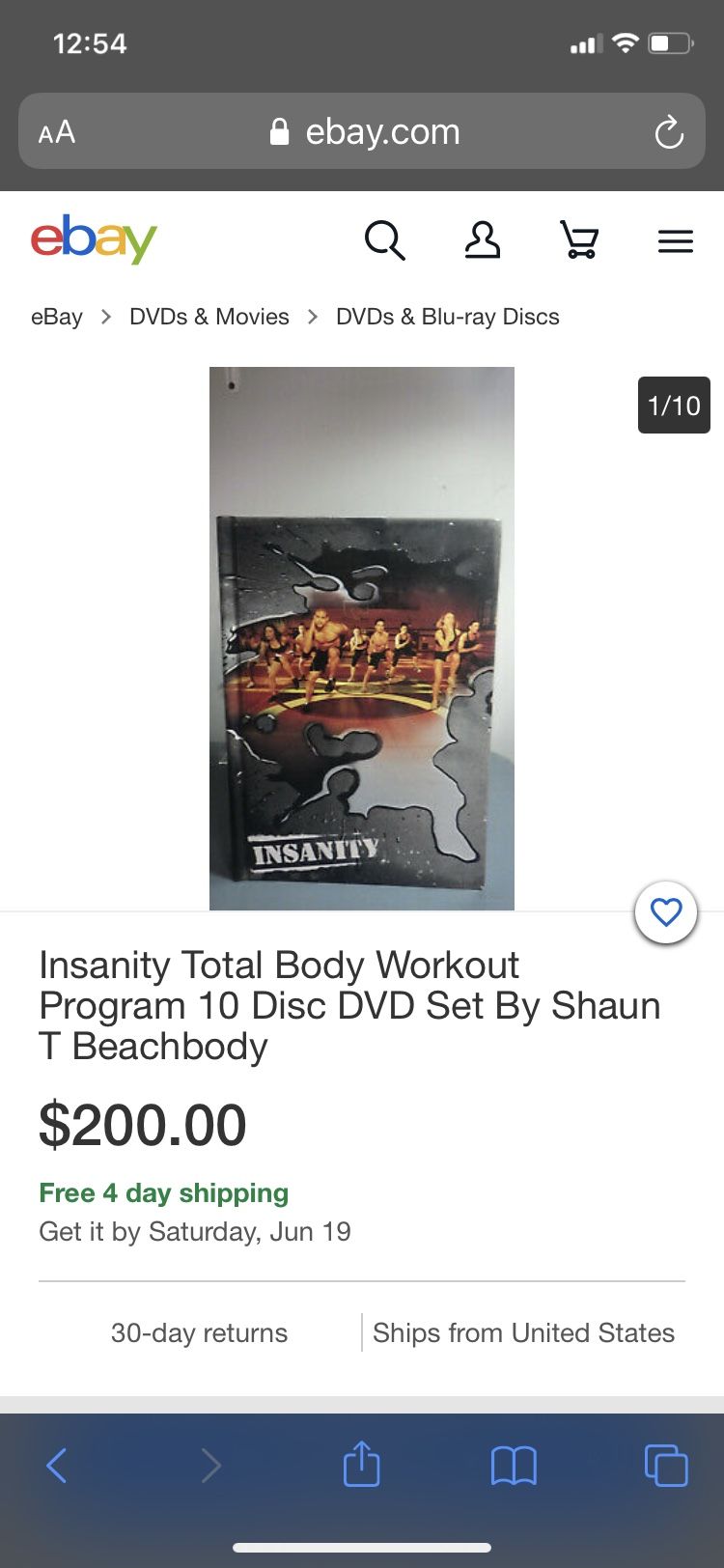 Insanity DVDs