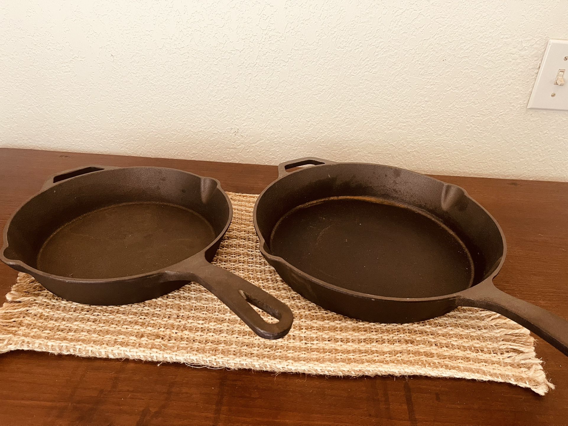 Skillets Cast Iron Wok Pans For Outdoor Camping Fishing Vintage