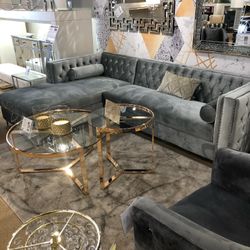 Sectional With Storage Available For Immediate Delivery 