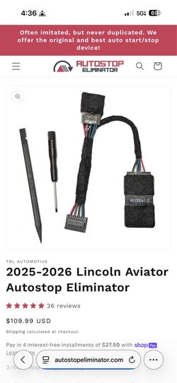 Auto stop Eliminator 2025-2026 Lincoln Aviator