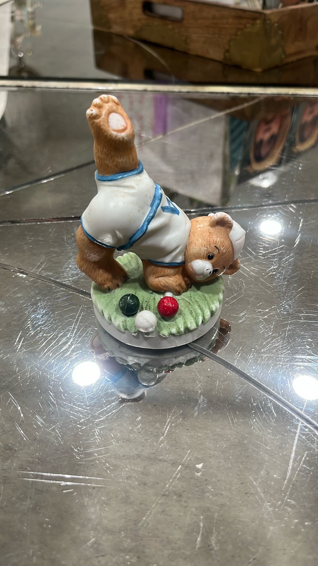 A vintage, figuring croquet teddy bear