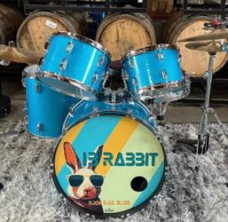 Vintage 1970 Ludwig Standard Drum Set-Rate Blue Sparkle