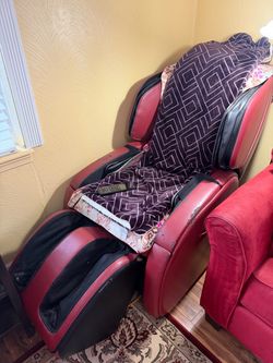 *Burgundy Human Touch Full Body Massage Chair*