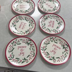 Christmas Dessert Plates